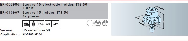 EROWA its方形電極夾持系統(tǒng)15應用